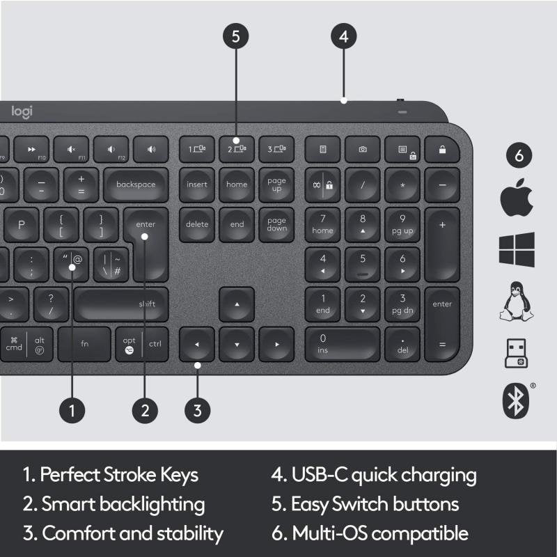 Logitech MX Keys for Business Wireless Keyboard