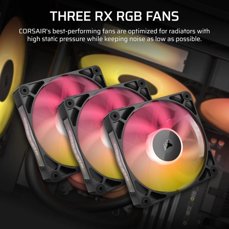 CORSAIR iCUE LINK TITAN 360 RX LCD 360mm RGB AIO Liquid CPU Cooler