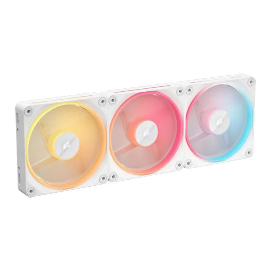 Corsair iCUE LINK LX120 RGB 120mm PWM Fans Triple Pack – Dual Light Loops – Includes iCUE LINK System Hub AirGuide Technology