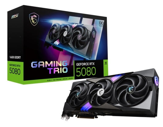 MSI NVIDIA GeForce RTX 5080 GAMING TRIO OC Graphics Card for Gaming - 16GB